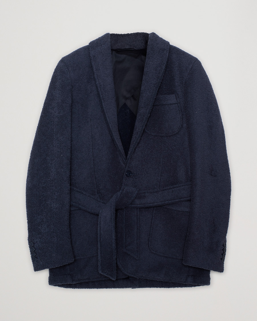 Heren | Truien | Pre-owned | Orlebar Brown Darvill Cotton Terry Cardigan Ink