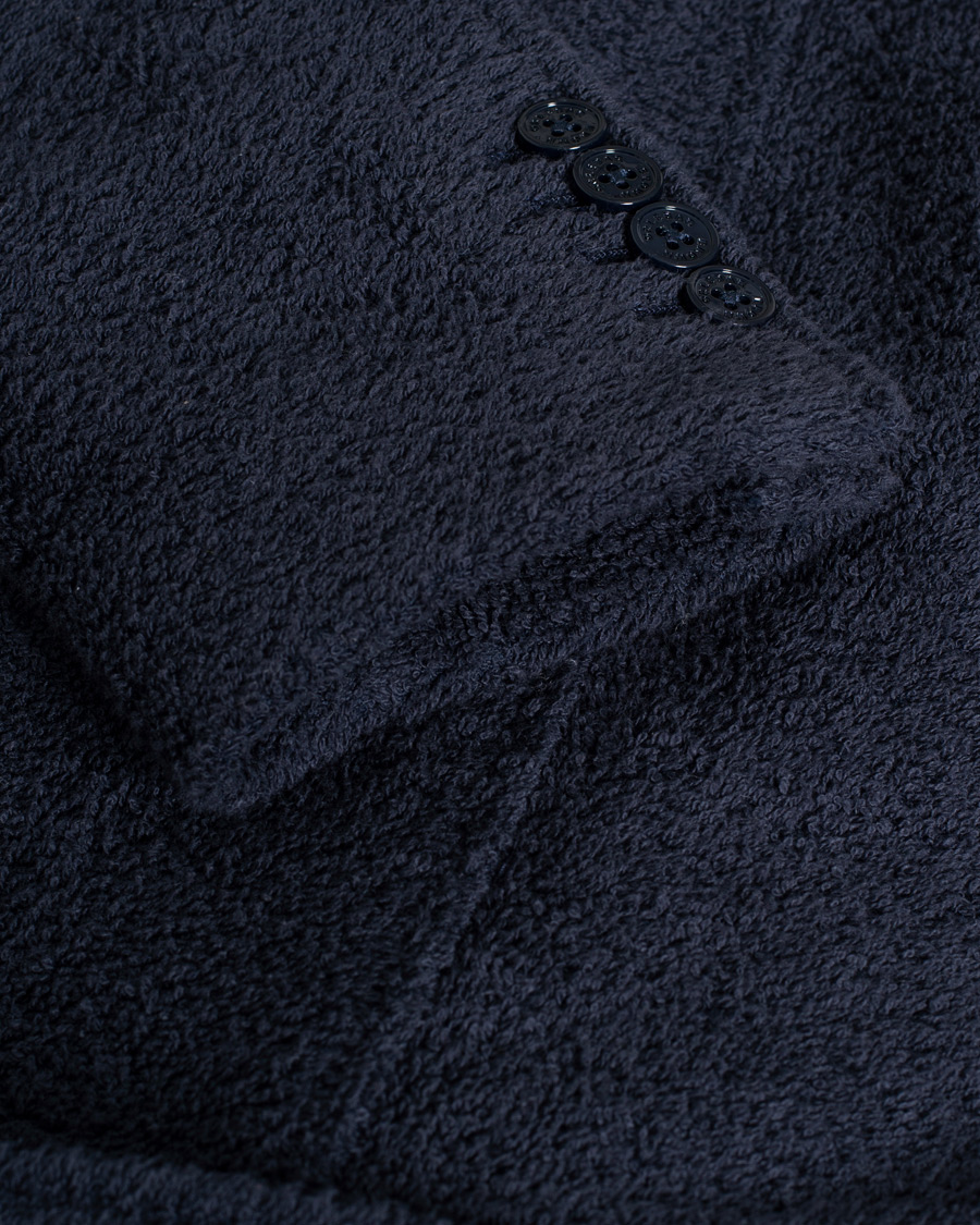 Heren | Truien | Pre-owned | Orlebar Brown Darvill Cotton Terry Cardigan Ink