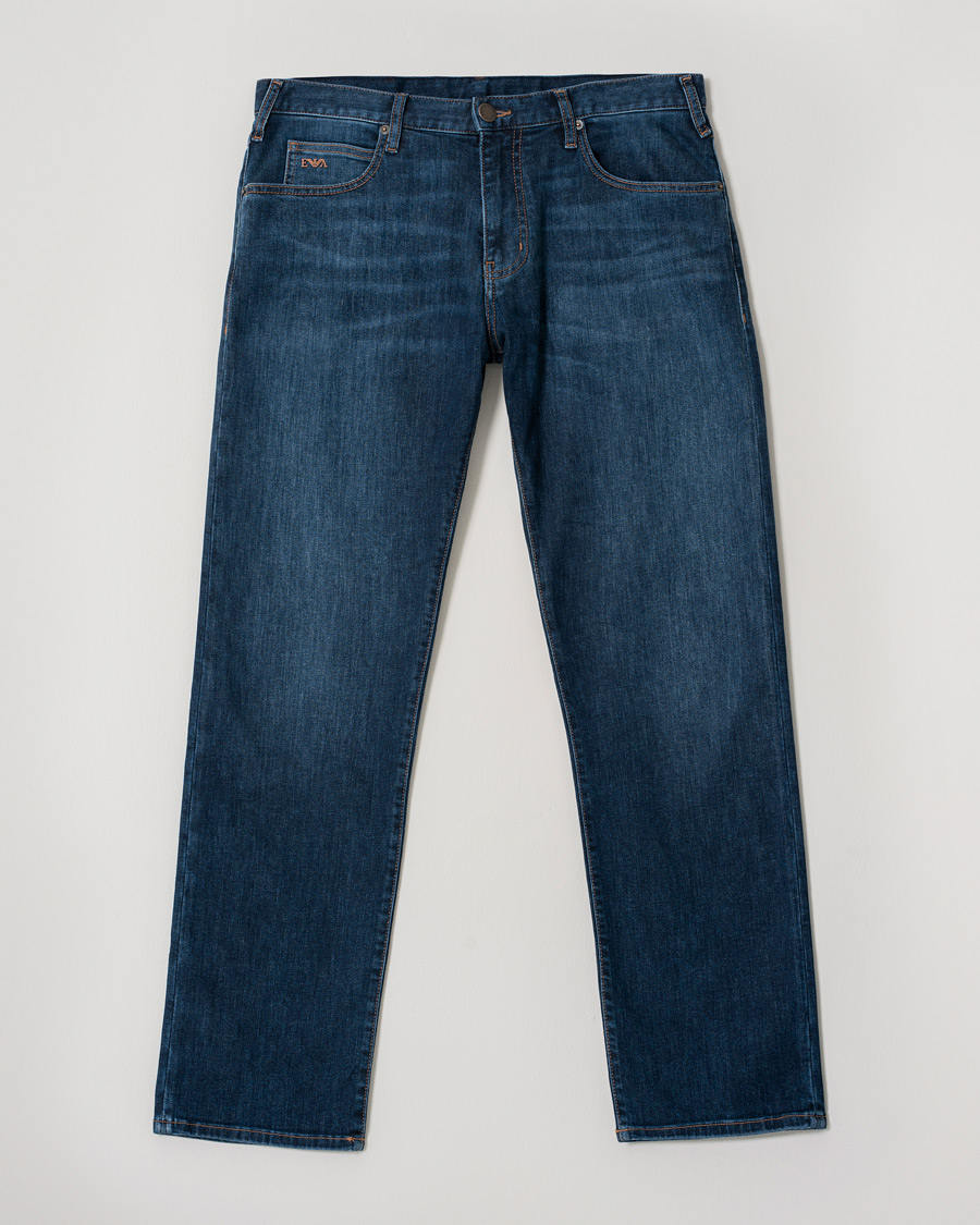 Heren | Jeans | Pre-owned | Emporio Armani Regular Fit Jeans Dark Blue W34L32