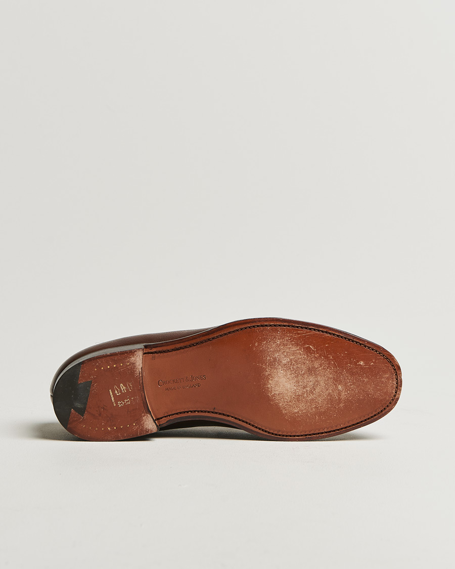 Heren | Crockett & Jones x Tärnsjö Garveri Boston Milled Grain Leather Sole Dk Brown Calf | Pre-owned | Crockett & Jones x Tärnsjö Garveri Boston Milled Grain Leather Sole Dk Brown Calf