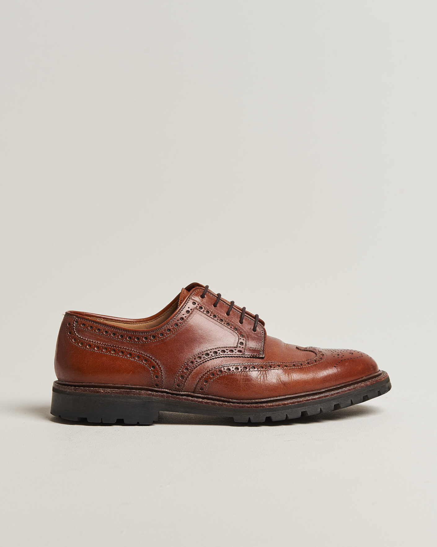 Homme | Pre-owned Chaussures cousues trépointe | Pre-owned | Crockett & Jones Pembroke Vibram Cleated Sole Brown Calf UK8,5 - EU42,5