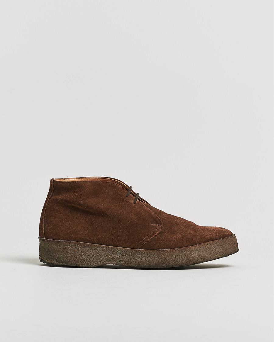 Heren | Pre-owned Schoenen | Pre-owned | Sanders Joel Chukka Boot Chocolate Suede UK8,5 - EU42,5