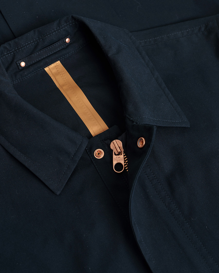 Heren | Pre-owned Jassen | Pre-owned | Private White V.C. Unlined Cotton Ventile Mac Coat 3.0 Navy 2 - XS