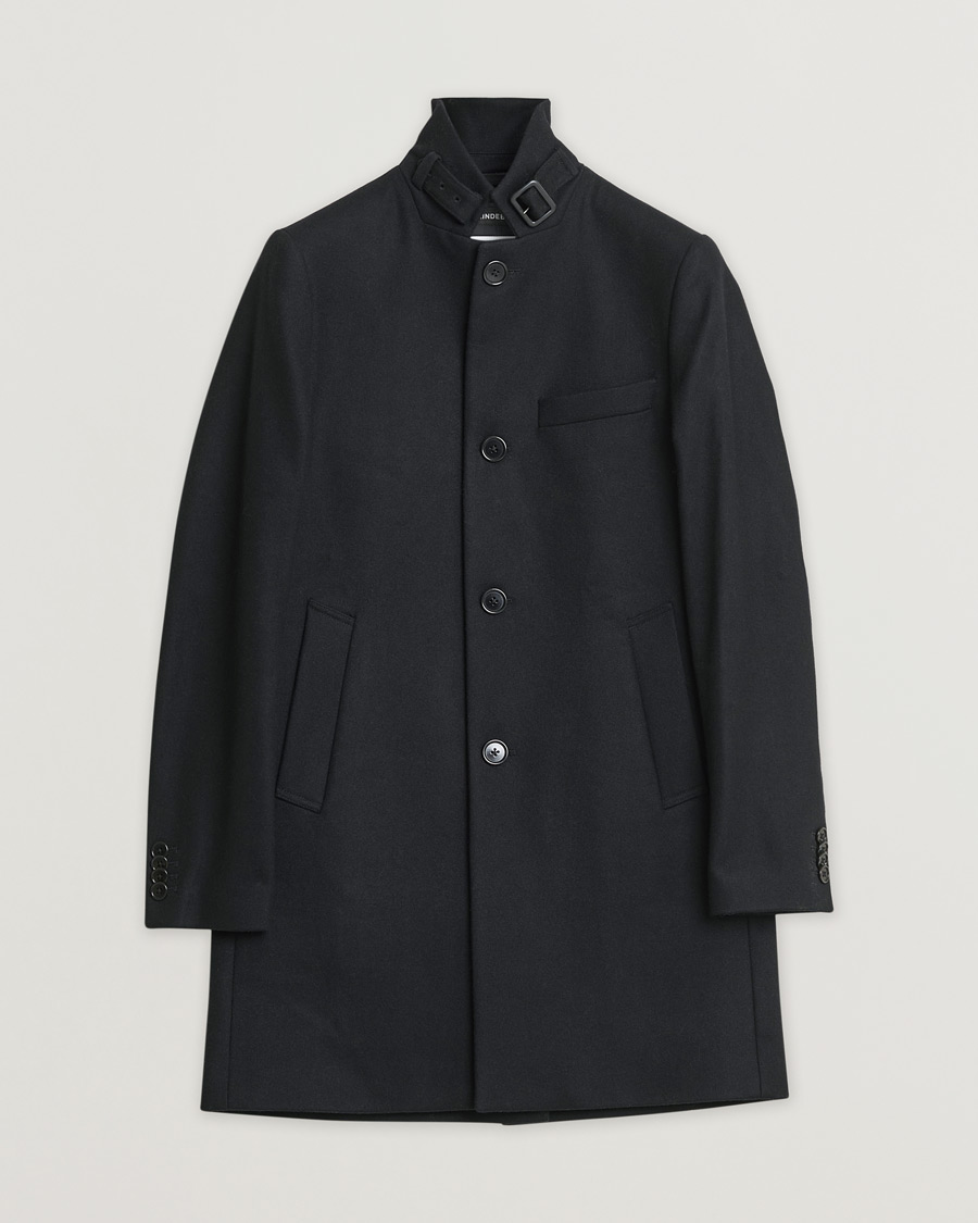 Heren | Pre-owned Jassen | Pre-owned | J.Lindeberg Holger Compact Melton Wool Coat Black 48