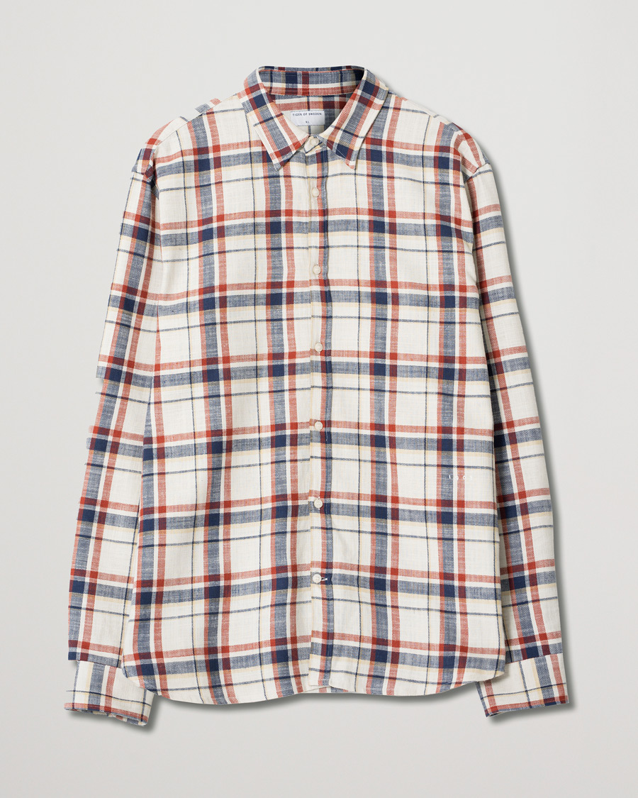 Homme | Chemises | Pre-owned | Tiger of Sweden Benjamin Cotton Shirt Light Ink