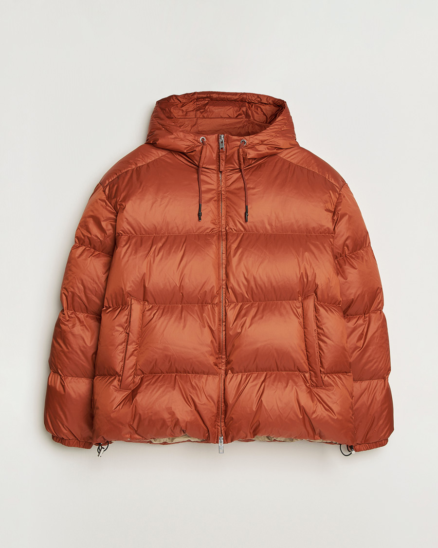 Heren | Pre-owned Jassen | Pre-owned | GANT Shiny Puffer Hooded Jacket Rust XL
