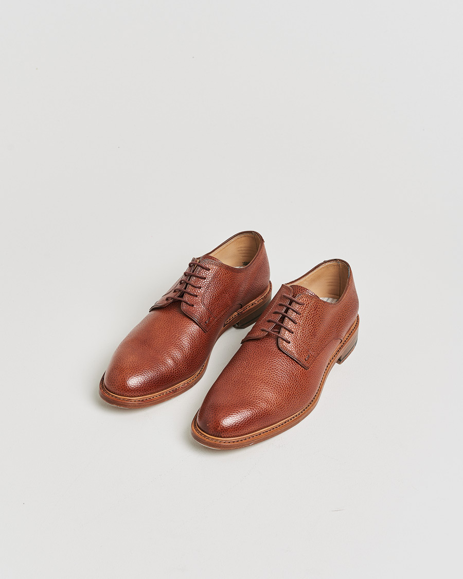 Homme | Pre-owned Chaussures cousues trépointe | Pre-owned | Paraboot Grained Leather Derby Brown UK7,5 - EU41,5