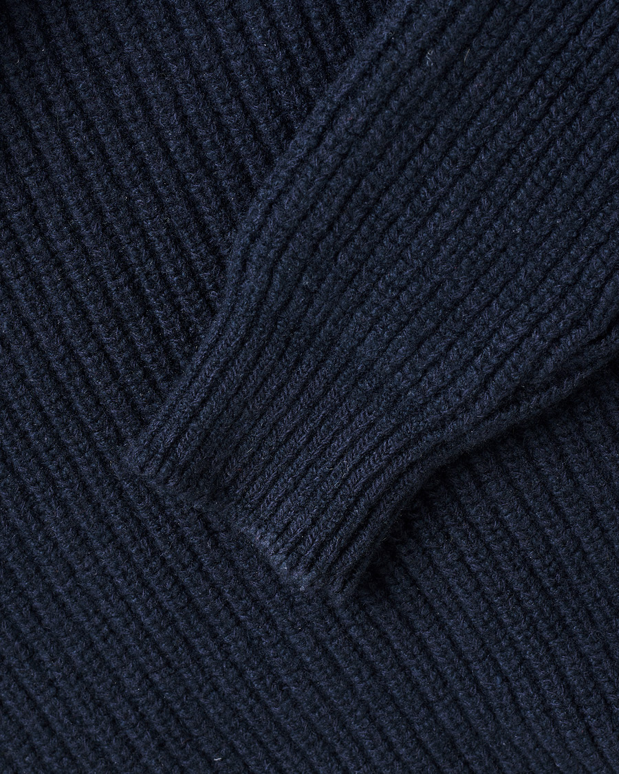 Heren | Truien | Pre-owned | Inis Meáin Wool/Cashmere Boatbuilder Turtleneck Navy