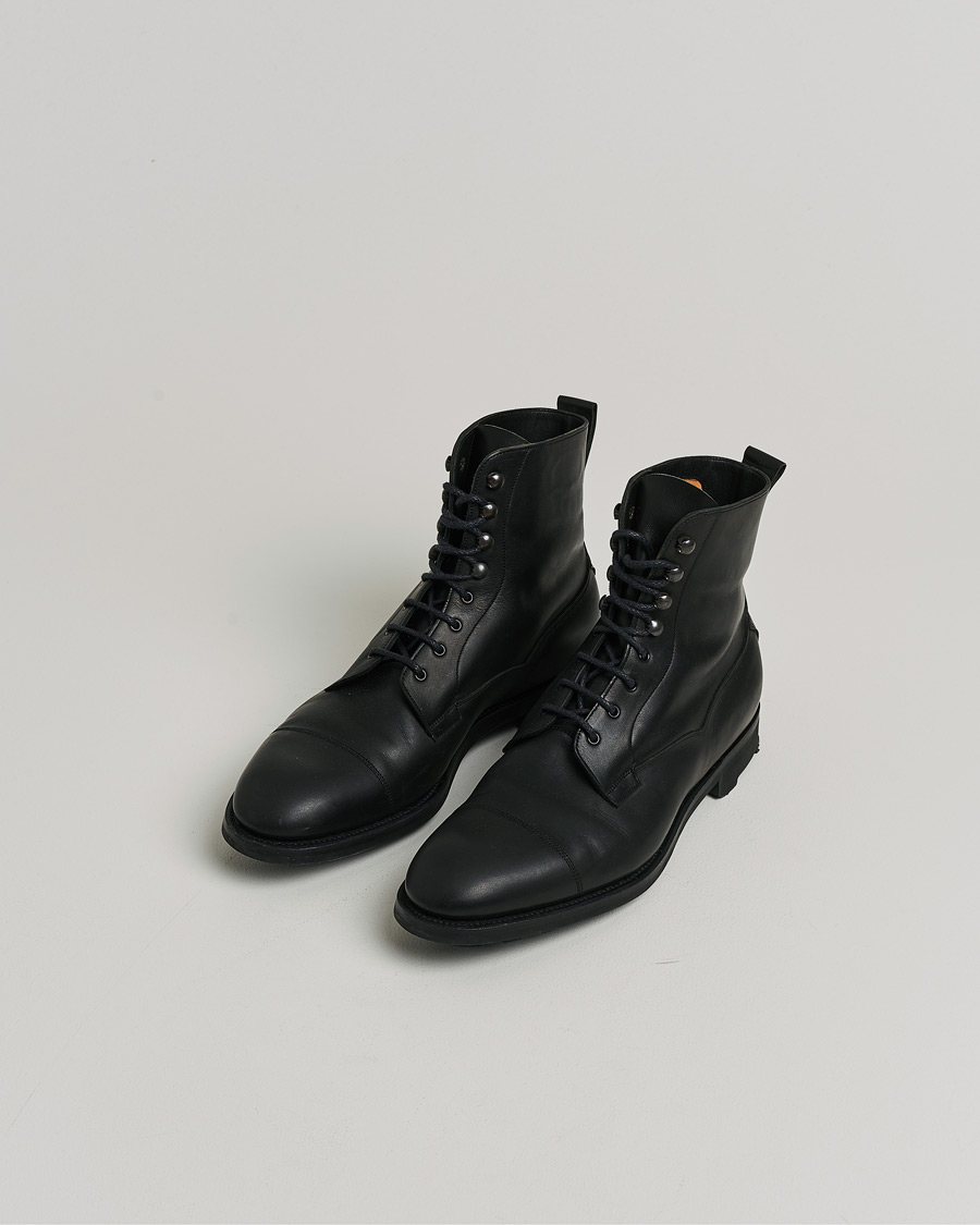 Heren | Edward Green Galway Ridgeway Boot Black Delapré | Pre-owned | Edward Green Galway Ridgeway Boot Black Delapré