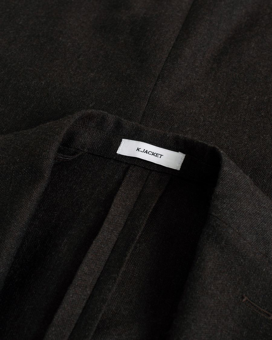 Homme | Boglioli K Jacket Wool Hopsack Blazer Dark Brown | Pre-owned | Boglioli K Jacket Wool Hopsack Blazer Dark Brown