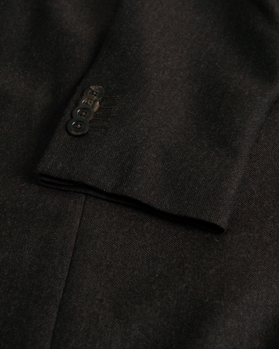 Homme | Boglioli K Jacket Wool Hopsack Blazer Dark Brown | Pre-owned | Boglioli K Jacket Wool Hopsack Blazer Dark Brown