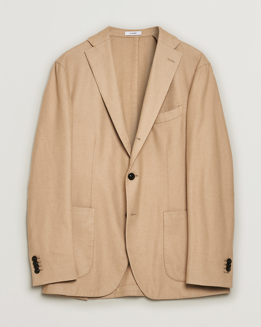 Homme | Blazers | Pre-owned | Boglioli K Jacket Dyed Flannel Blazer Beige