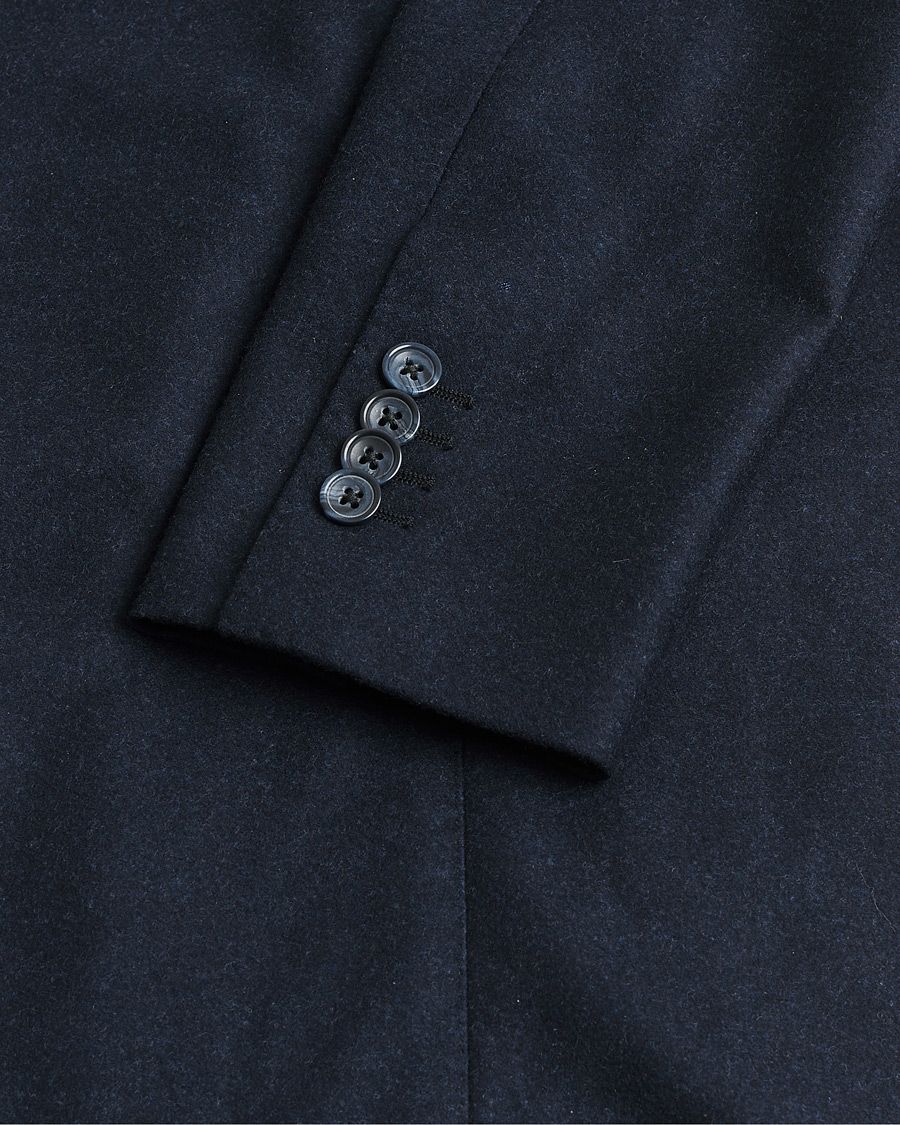 Homme | Pre-owned Blazers | Pre-owned | Rose & Born Flannel Double Breasted Blazer Navy 48