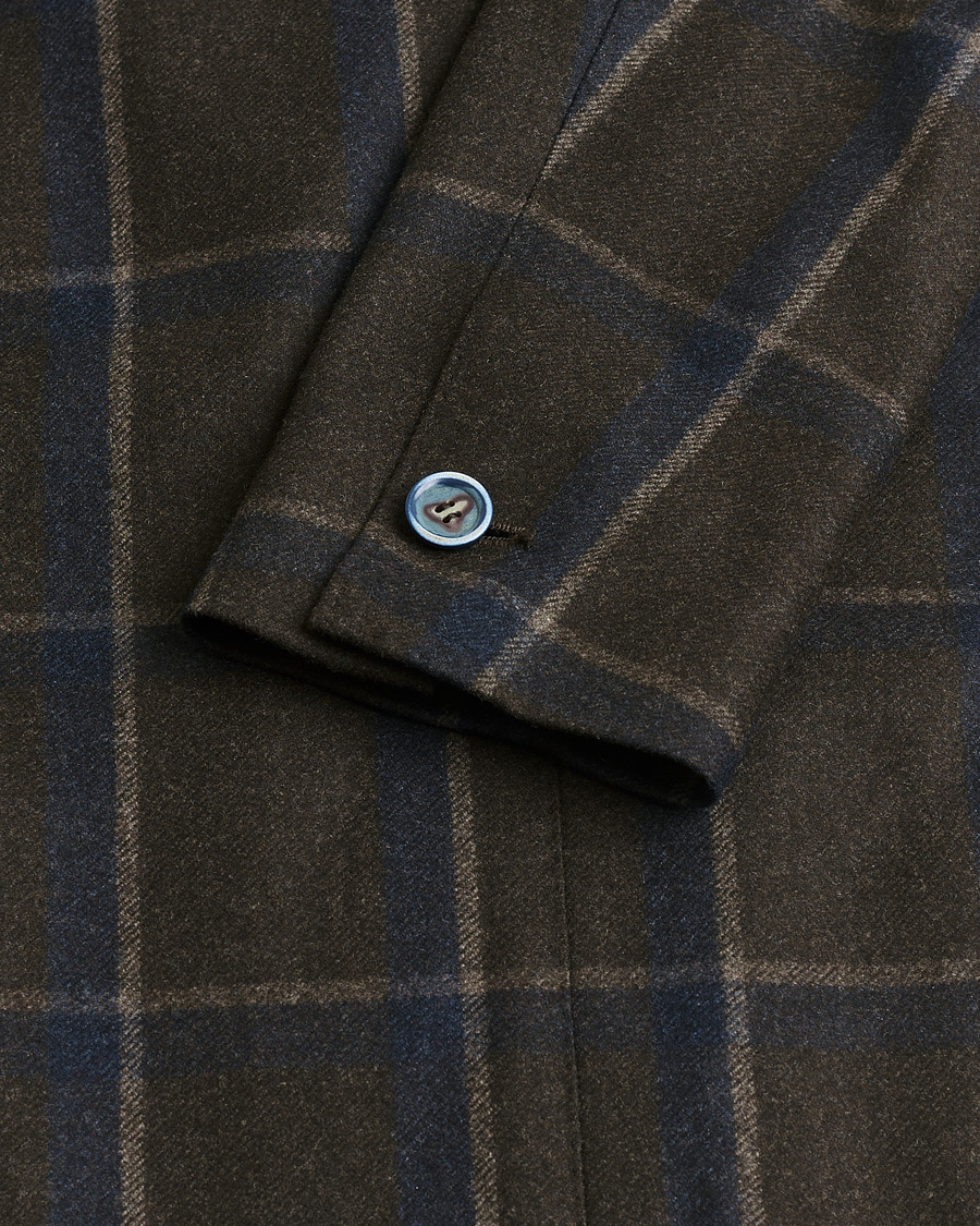 Homme | Pre-owned Blazers | Pre-owned | Gabo Napoli Checked Double Breasted Blazer Brown 48