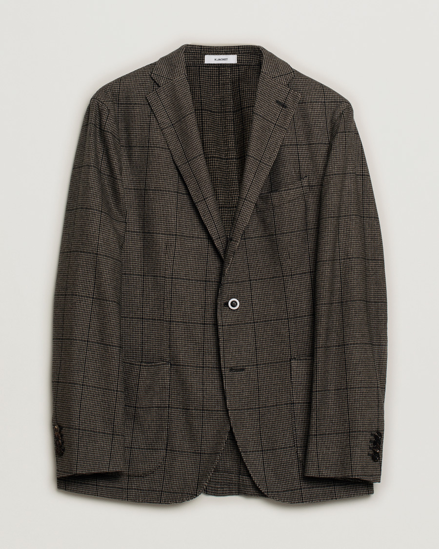 Homme | Blazers | Pre-owned | Boglioli K Jacket Wool Check Blazer Brown