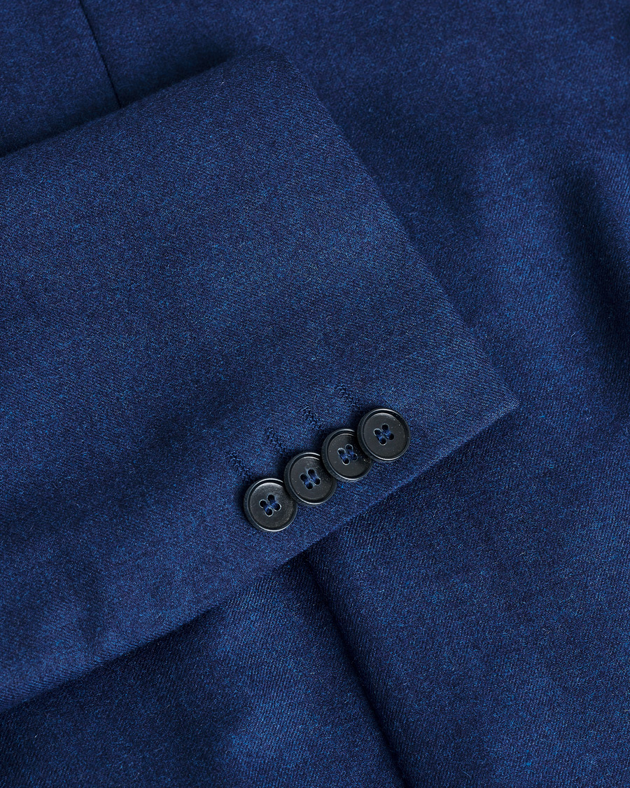 Homme | Pre-owned Blazers | Pre-owned | Oscar Jacobson Einar Cashmere Flannel Blazer Blue 44