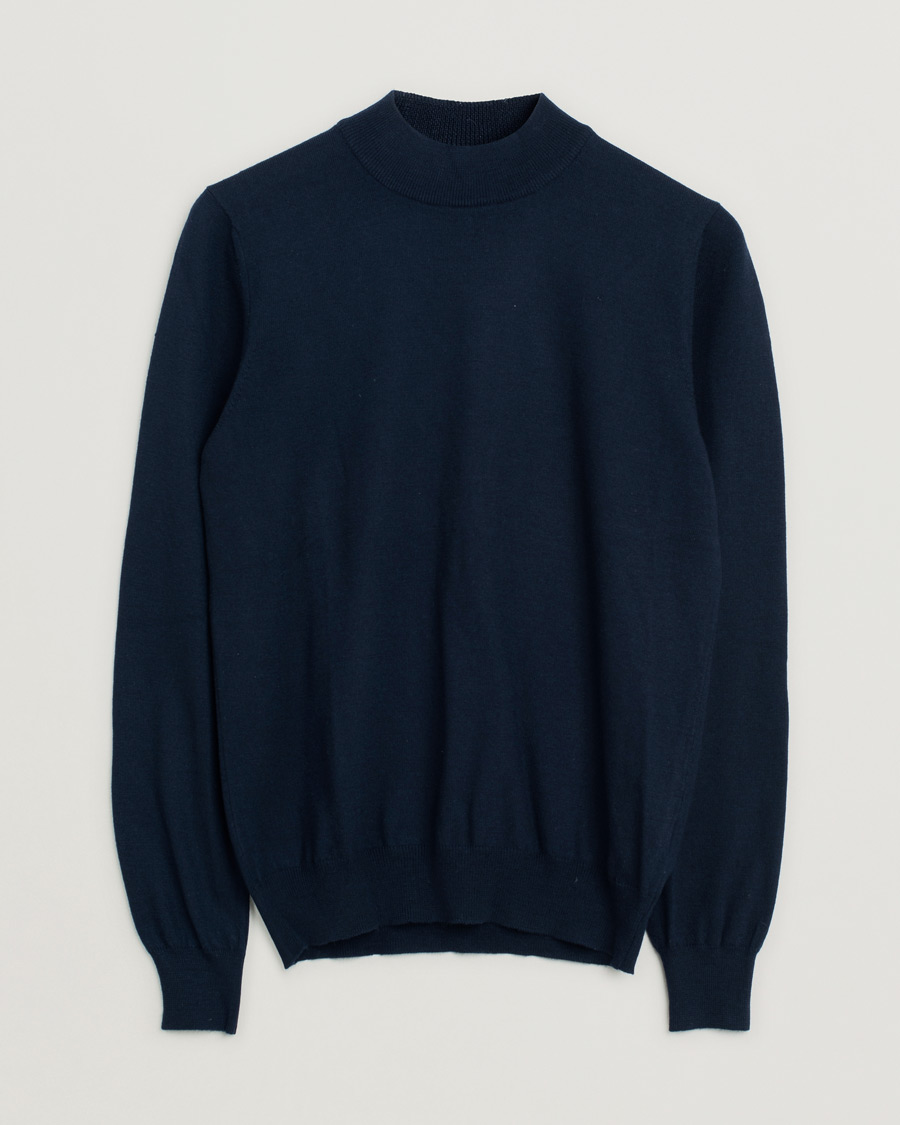 Homme | Pulls Et Tricots | Pre-owned | Gran Sasso Mock Neck Navy