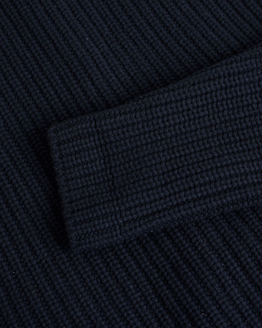 Homme | Gran Sasso Heavy Wool Knitted Blazer Cardigan Navy | Pre-owned | Gran Sasso Heavy Wool Knitted Blazer Cardigan Navy