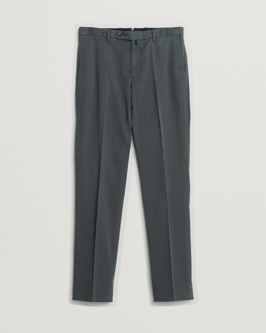 Heren | Incotex Regular Fit Comfort Chinos Charcoal | Pre-owned | Incotex Regular Fit Comfort Chinos Charcoal