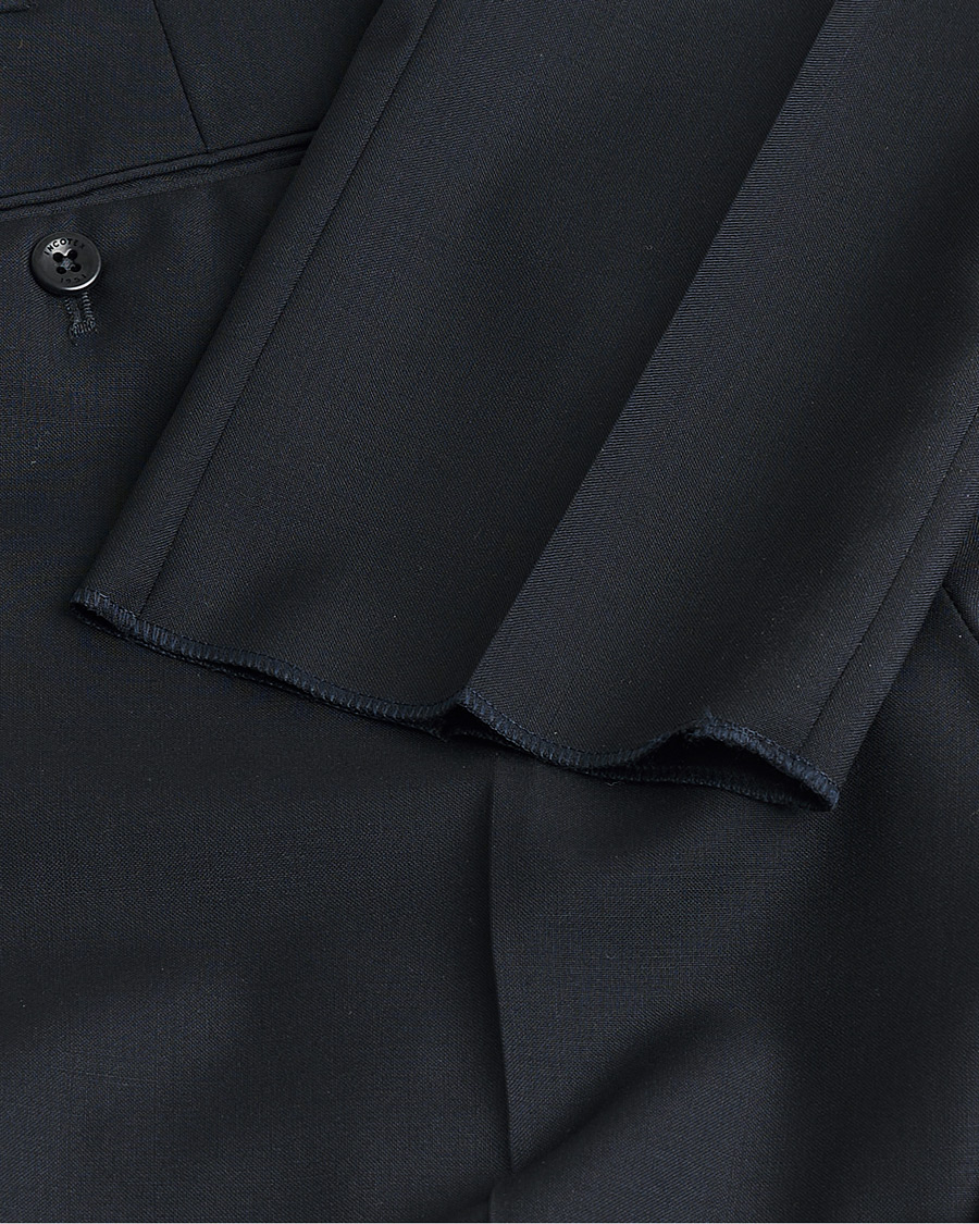 Homme | Incotex Slim Fit Tropical Wool Trousers Navy 48 | Pre-owned | Incotex Slim Fit Tropical Wool Trousers Navy 48