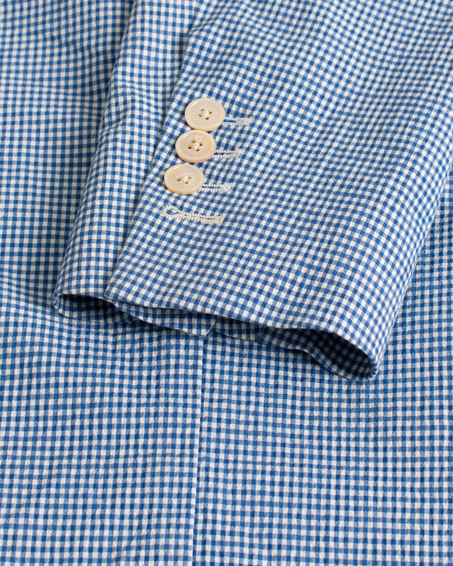 Homme | Gant Rugger The Hopsack Seersucker Checked Blazer Blue 50 | Pre-owned | Gant Rugger The Hopsack Seersucker Checked Blazer Blue 50