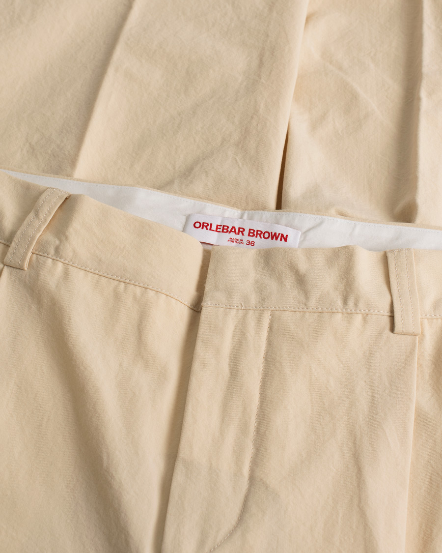 Heren | Broeken | Pre-owned | Orlebar Brown Beckworth Pleated Cotton Trousers Pebble