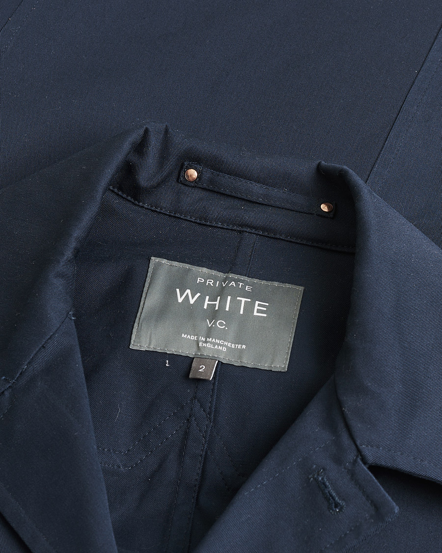 Homme | Pre-owned Chemises | Pre-owned | Private White V.C. Cotton Overshirt Navy 2 - XS