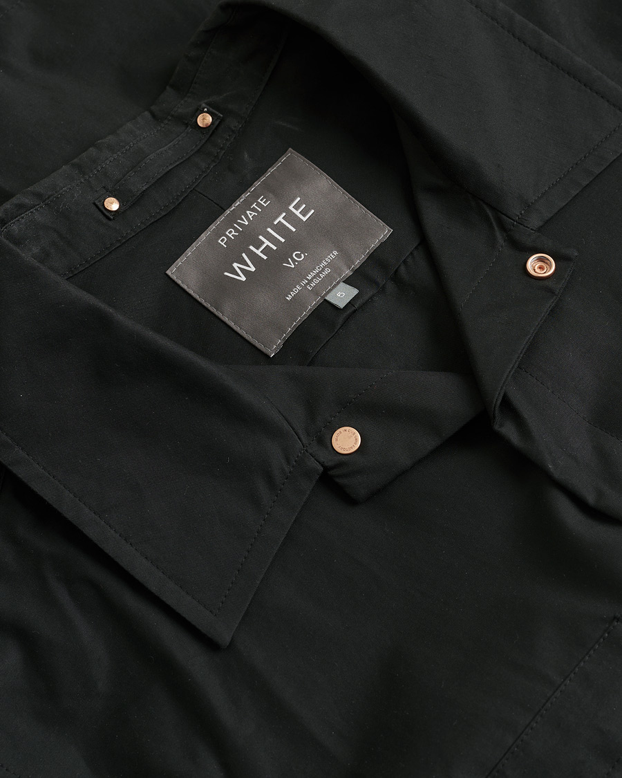 Heren | Private White V.C. Overshirt Black 5 - L | Pre-owned | Private White V.C. Overshirt Black 5 - L