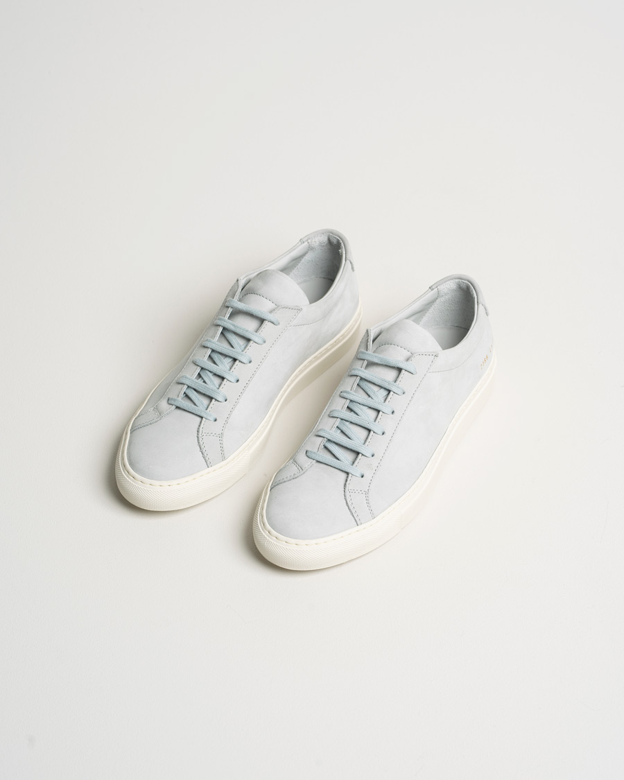 Heren | Common Projects Original Achilles Nubuck Sneaker Grey | Pre-owned | Common Projects Original Achilles Nubuck Sneaker Grey