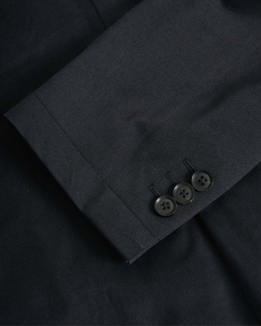 Heren | Berg&Berg Cotton Blazer Navy 48 | Pre-owned | Berg&Berg Cotton Blazer Navy 48