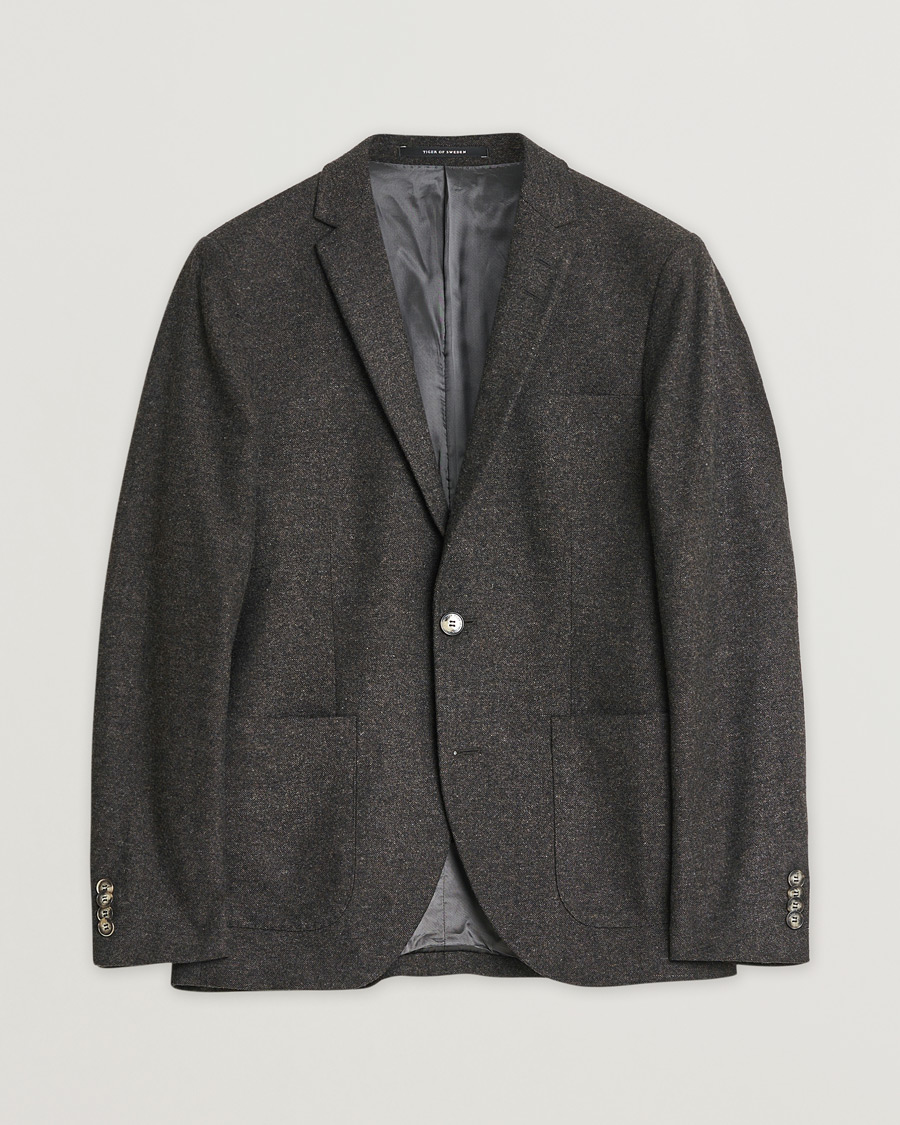 Heren | Pre-owned Blazers | Pre-owned | Tiger of Sweden Wool Flannel Blazer Brown 46
