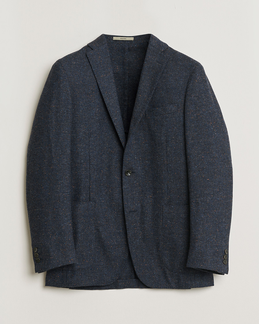 Heren | Pre-owned Blazers | Pre-owned | Boglioli Dover Wool Blazer Navy Melange 48