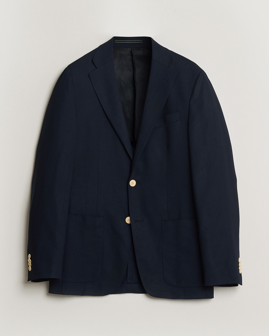 Heren | Pre-owned Blazers | Pre-owned | Corneliani Wool Hopsack Blazer Navy 48