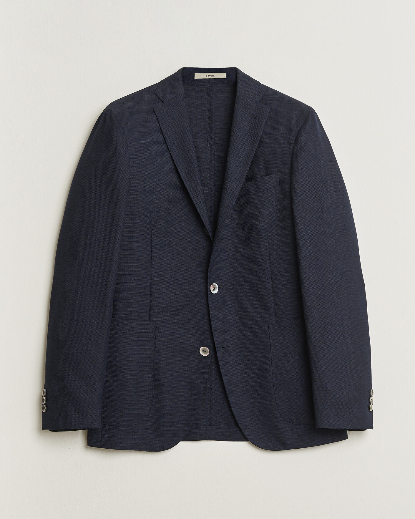 Heren | Pre-owned Blazers | Pre-owned | Boglioli Dover Wool Hopsack Blazer Navy 48