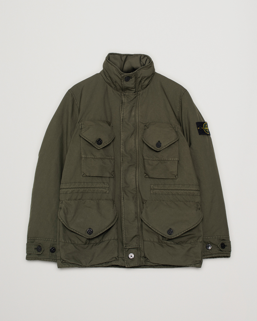 Heren | Stone Island David-TC Padded Field Jacket Olive | Pre-owned | Stone Island David-TC Padded Field Jacket Olive