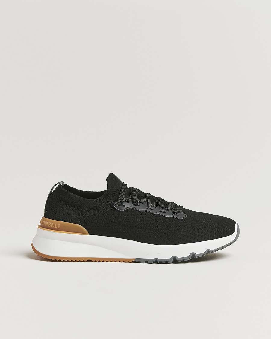 Heren | Brunello Cucinelli Flannel Running Sneakers Black 41 | Pre-owned | Brunello Cucinelli Flannel Running Sneakers Black 41