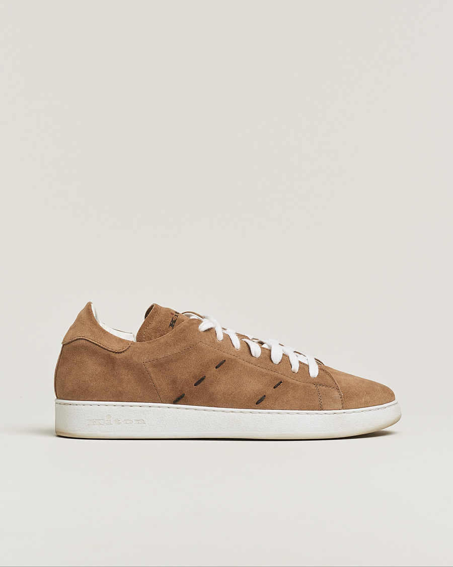 Heren | Kiton Plain Sneakers Dark Brown Suede | Pre-owned | Kiton Plain Sneakers Dark Brown Suede