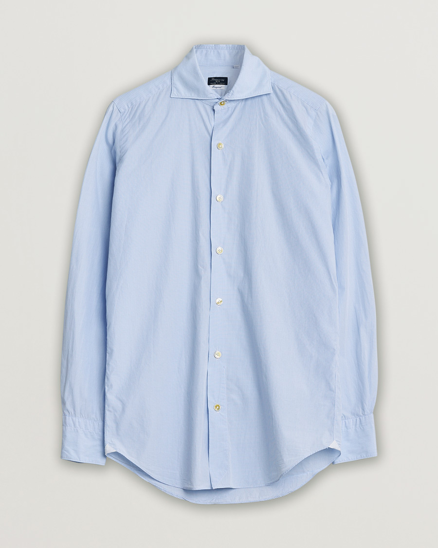 Homme | Pre-owned Chemises | Pre-owned | Finamore Napoli Milano Slim Washed Dress Shirt Blue Check