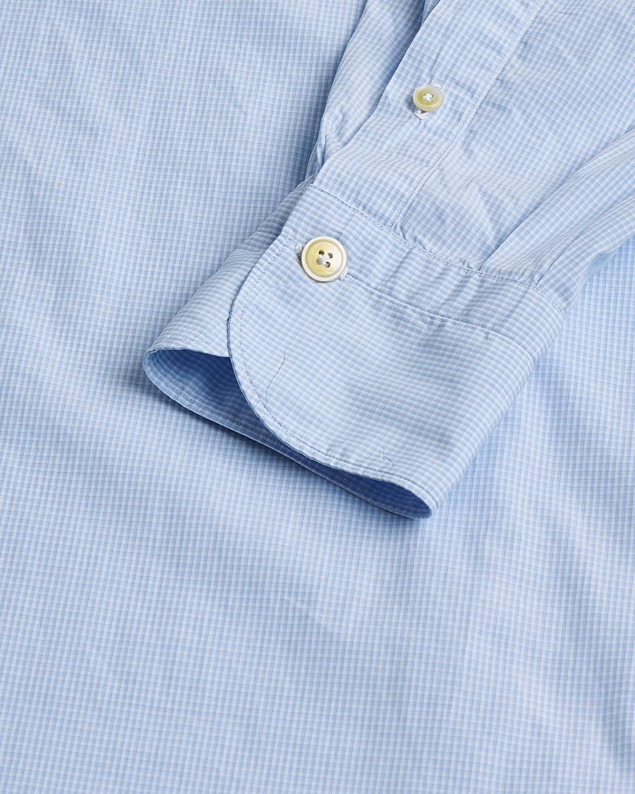 Homme | Pre-owned Chemises | Pre-owned | Finamore Napoli Milano Slim Washed Dress Shirt Blue Check