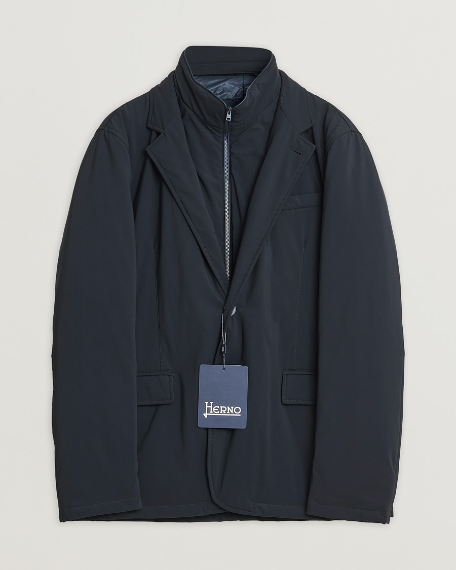 Homme | Manteaux Et Vestes | Pre-owned | Herno Nylon City Blazer Navy