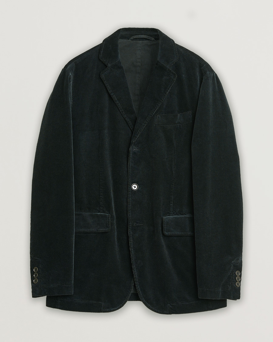 Homme | Pre-owned Blazers | Pre-owned | Aspesi Corduroy Blazer Emerald S