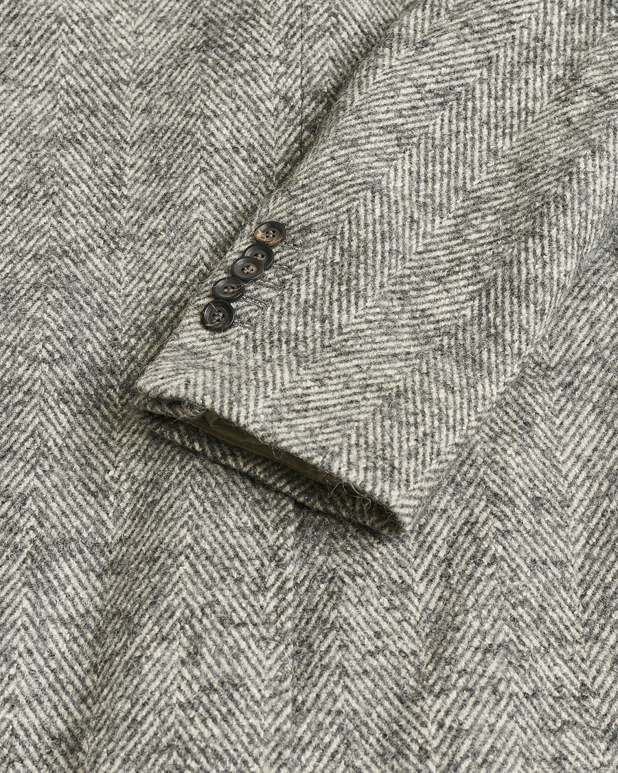 Homme | Pre-owned Manteaux Et Vestes | Pre-owned | Morris Double Breasted Herringbone Wool Coat Grey 52