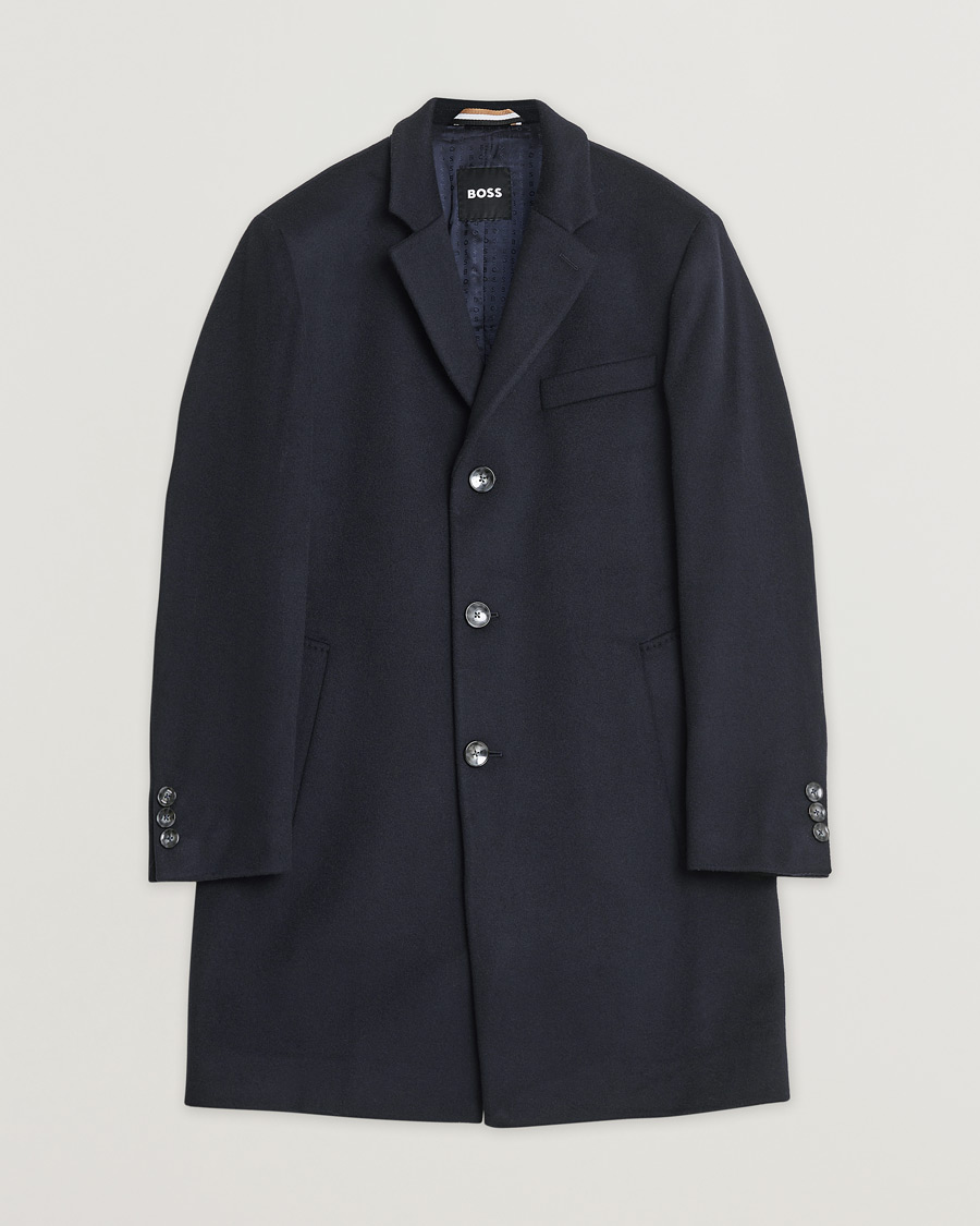 Homme | Pre-owned Manteaux Et Vestes | Pre-owned | BOSS BLACK Hyde Wool/Cashmere Coat Dark Blue