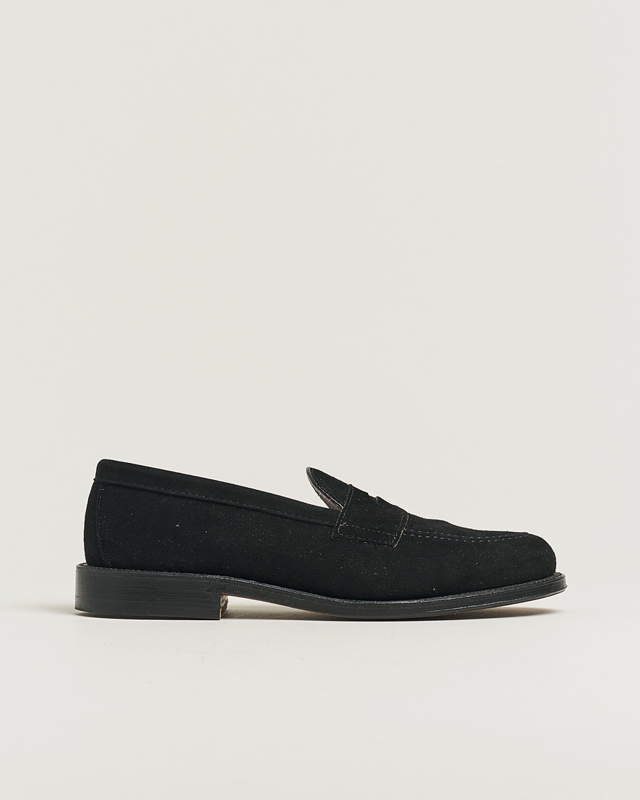 Homme | Alden 5737F Penny Loafer Black Suede US7,5 - EU41 | Pre-owned | Alden 5737F Penny Loafer Black Suede US7,5 - EU41