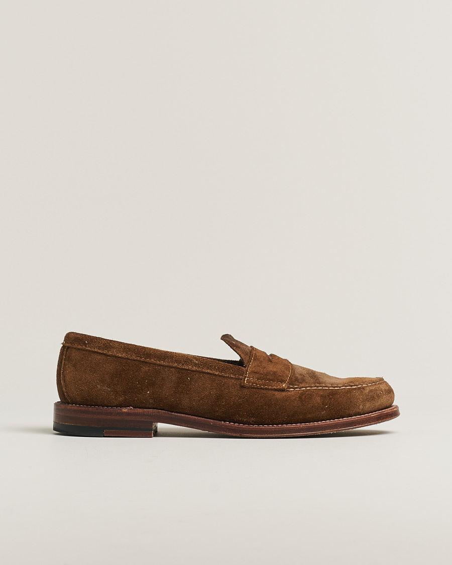 Heren | Alden 6243F Unlined Leisure Handsewn Penny Loafer Suede US8 - EU41,5 | Pre-owned | Alden 6243F Unlined Leisure Handsewn Penny Loafer Suede US8 - EU41,5