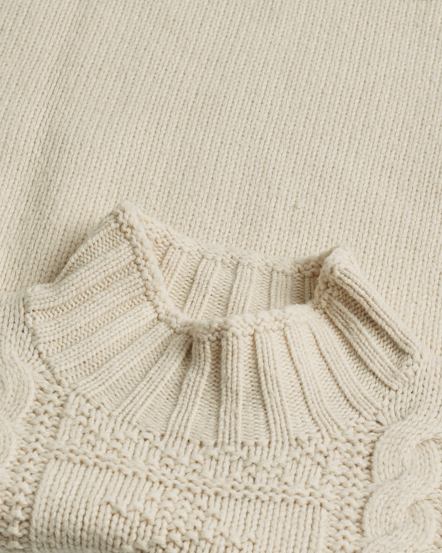 Homme | Pre-owned Pulls Et Tricots | Pre-owned | Polo Ralph Lauren Wool Knitted Aran Rollneck Cream