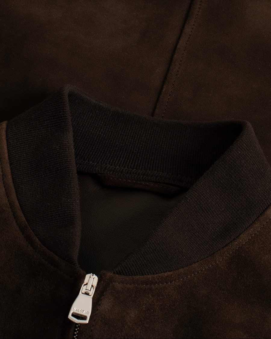 Homme | Manteaux Et Vestes | Pre-owned | Valstar Zip Suede Jacket Dark Brown