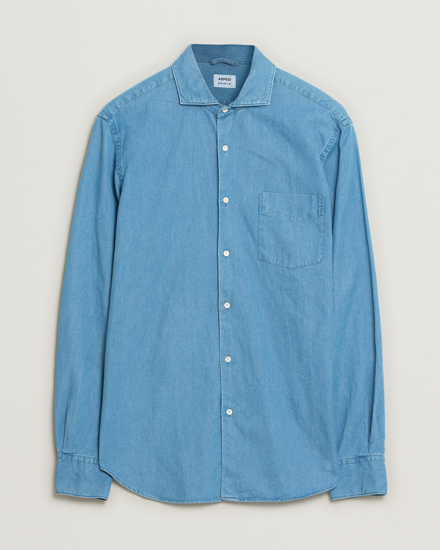 Heren | Overhemden | Pre-owned | Aspesi Casual Denim Shirt Indigo 42 - L