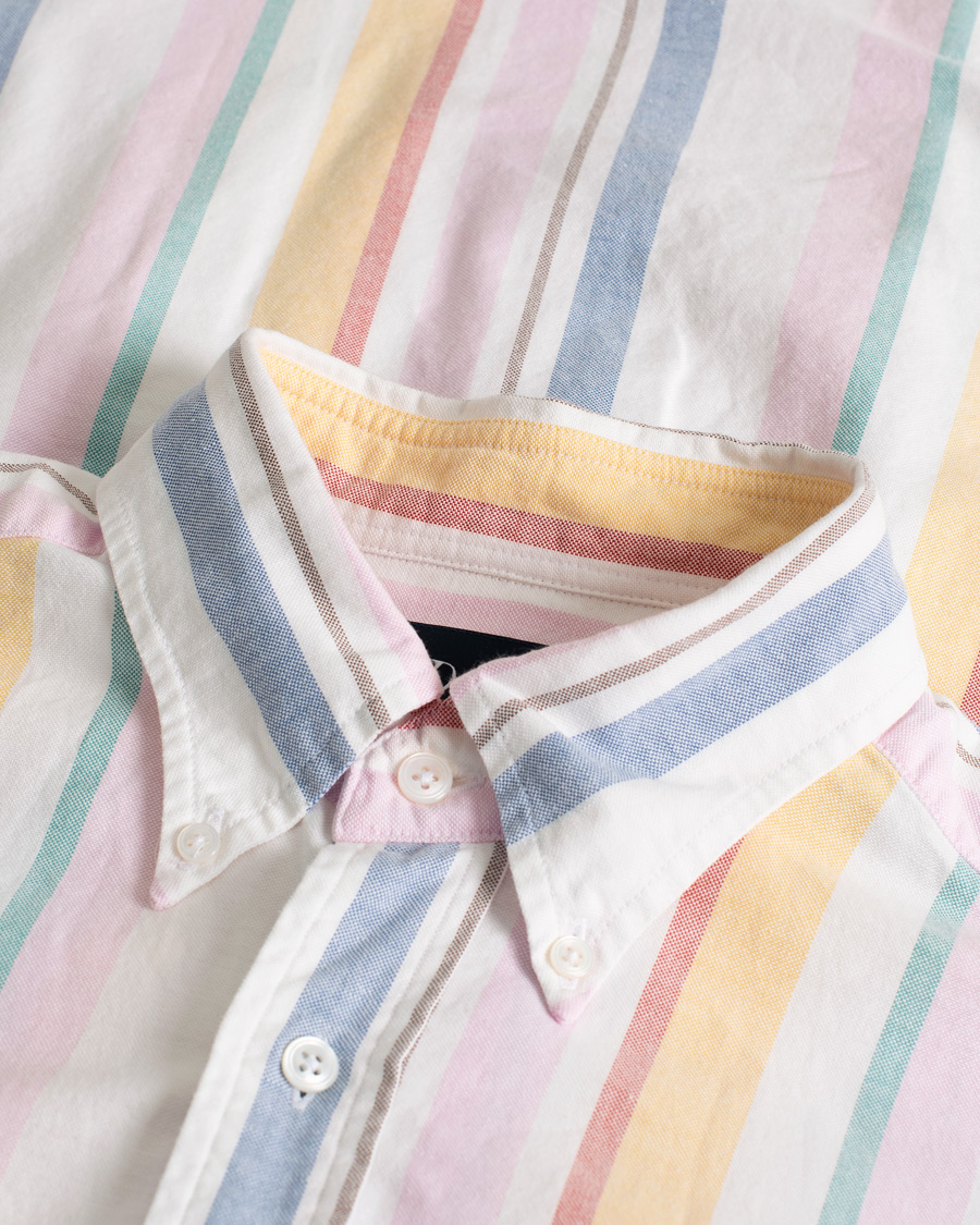 Homme | Chemises | Pre-owned | Drake's Multi Stripe Oxford Shirt Multi