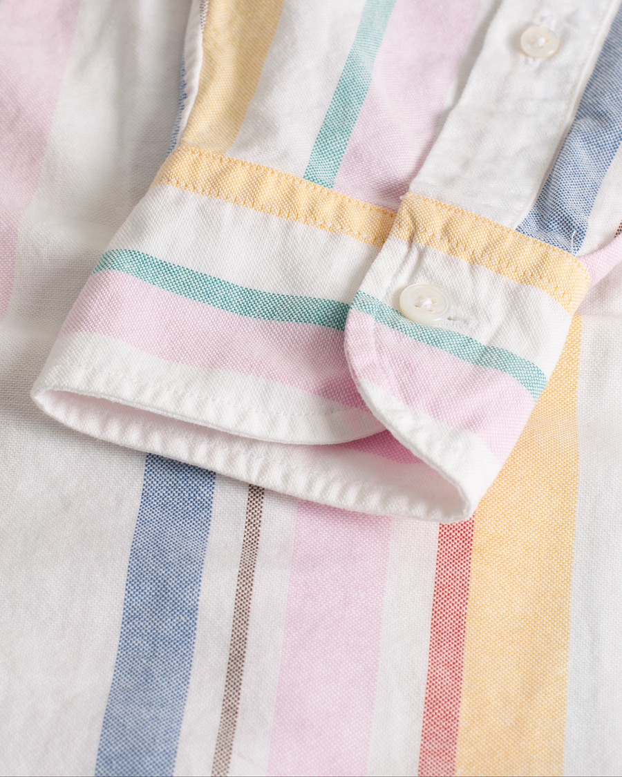 Homme | Chemises | Pre-owned | Drake's Multi Stripe Oxford Shirt Multi